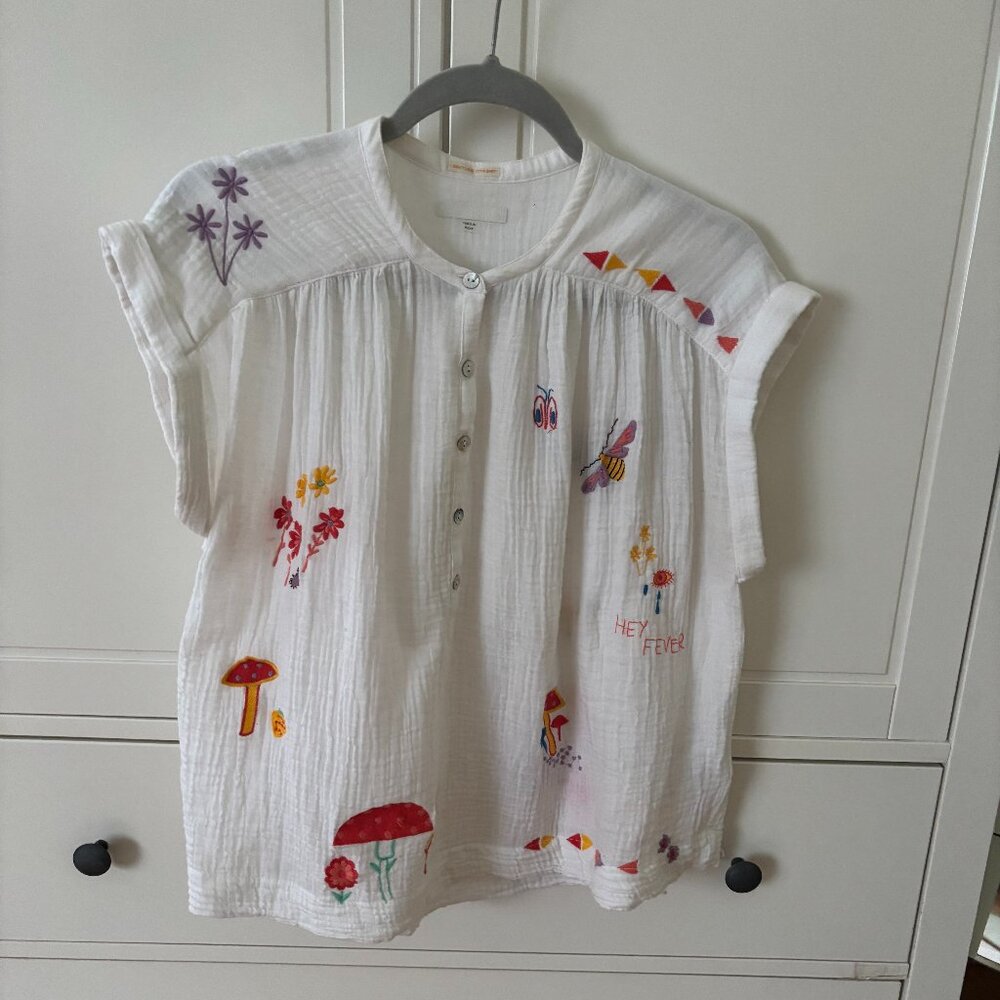 MOTHER Jeans The Slow Ride Pop Over top Size Med
